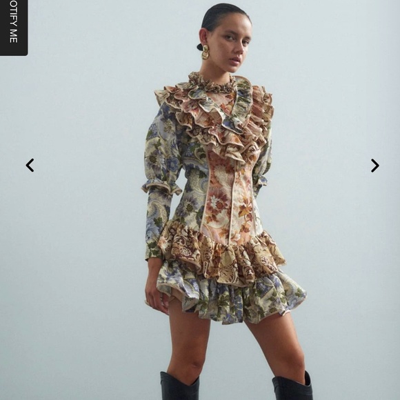 Alemais PHILLIPA RUFFLE NECK MINI DRESS SALE - Picture 1 of 7